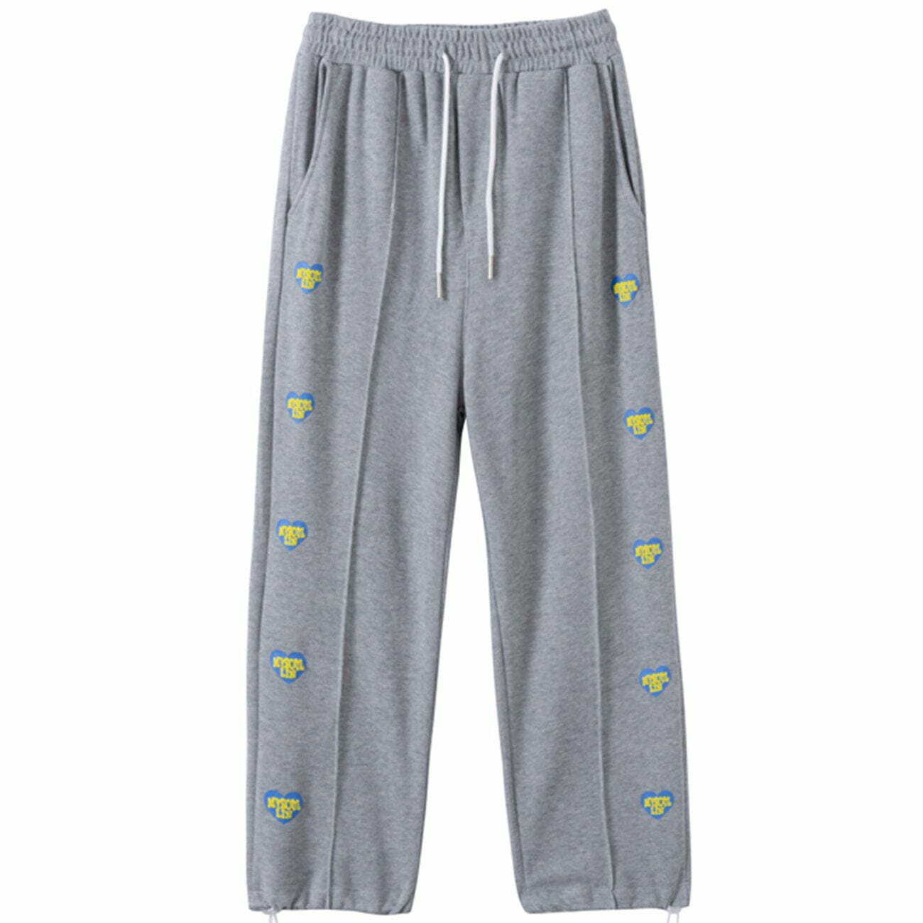 Y2K Heart-Shaped Drawstring Sweatpants - Retro 90s Grunge Summer Outfit for Women