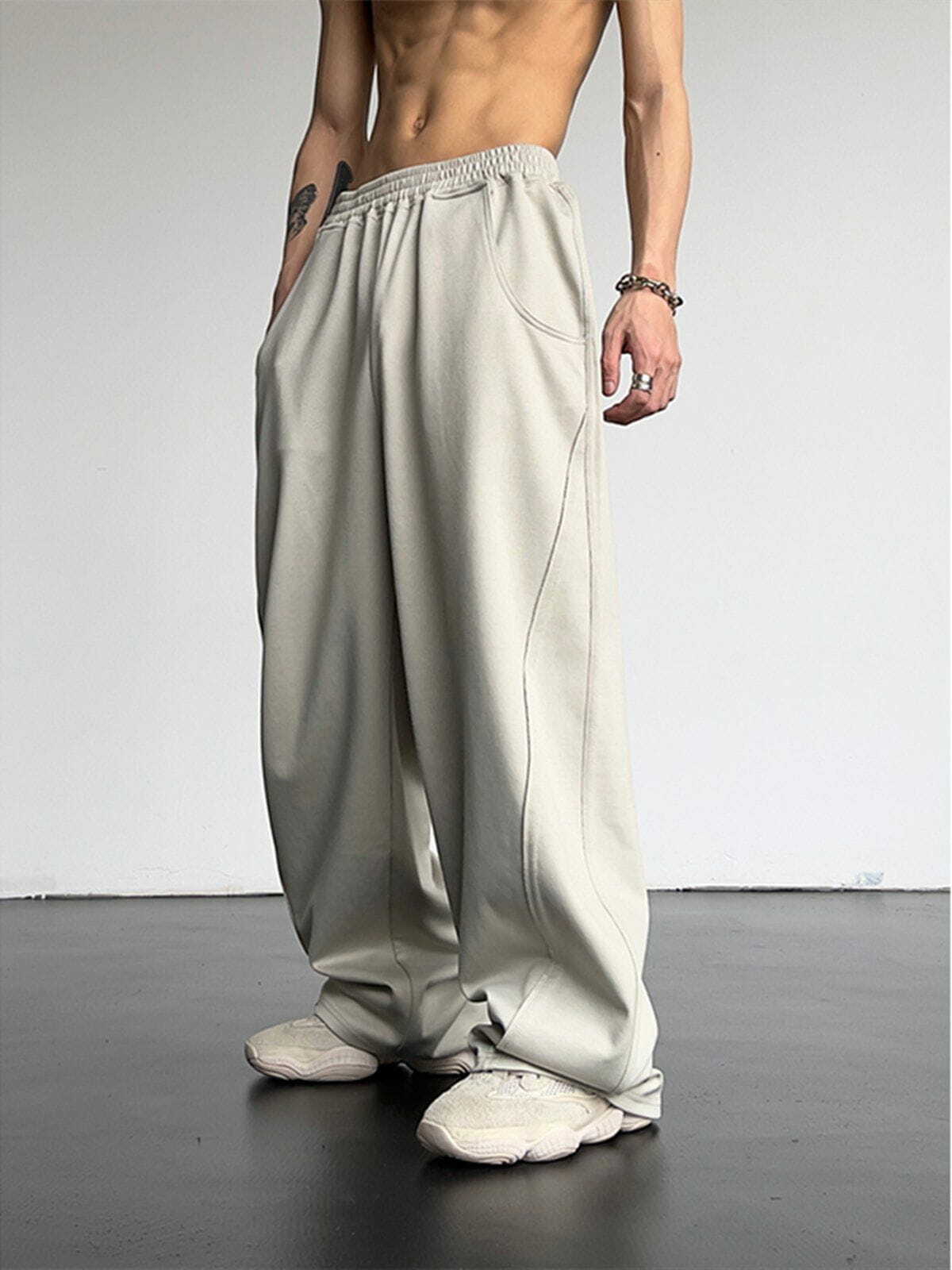 Y2K High Waist Loose Pants - Retro 90s Grunge Outfit for Summer Parties & Beach Vibes