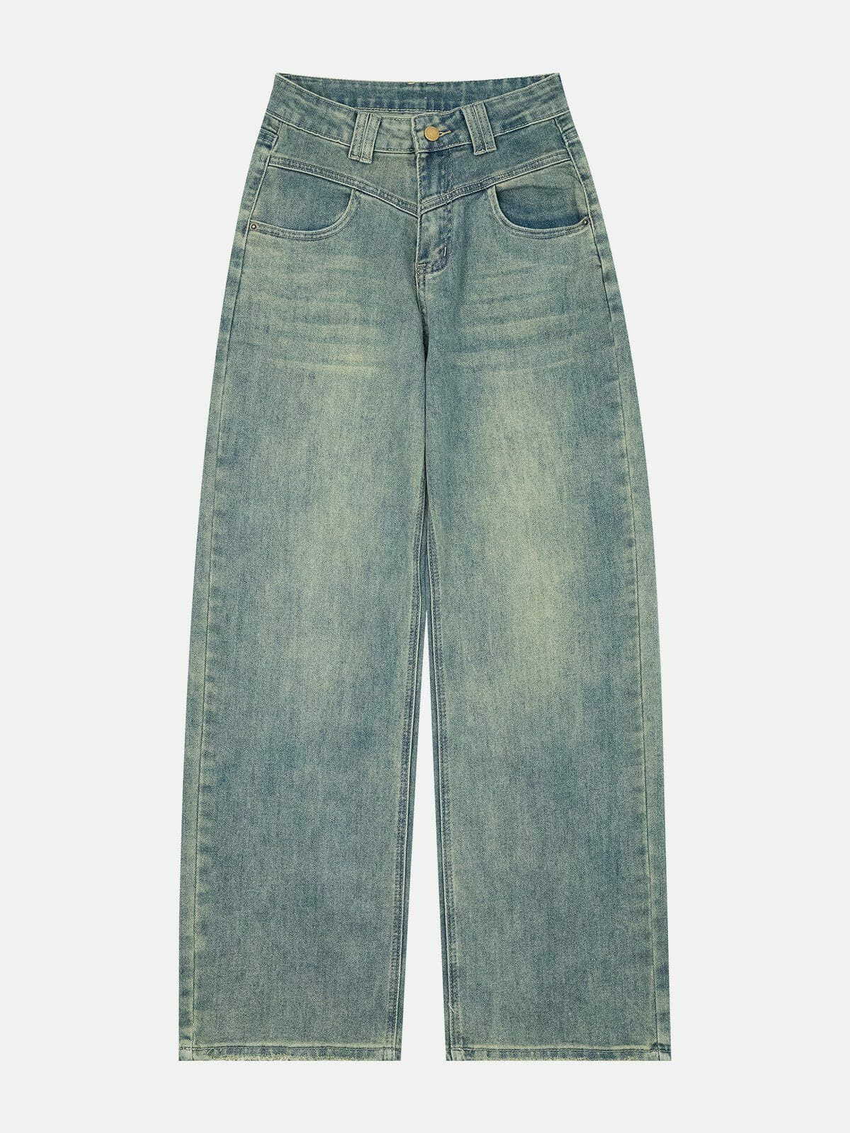 Y2K High-Waisted Jeans: Retro 90s Grunge Outfit for Summer Parties & Club Looks