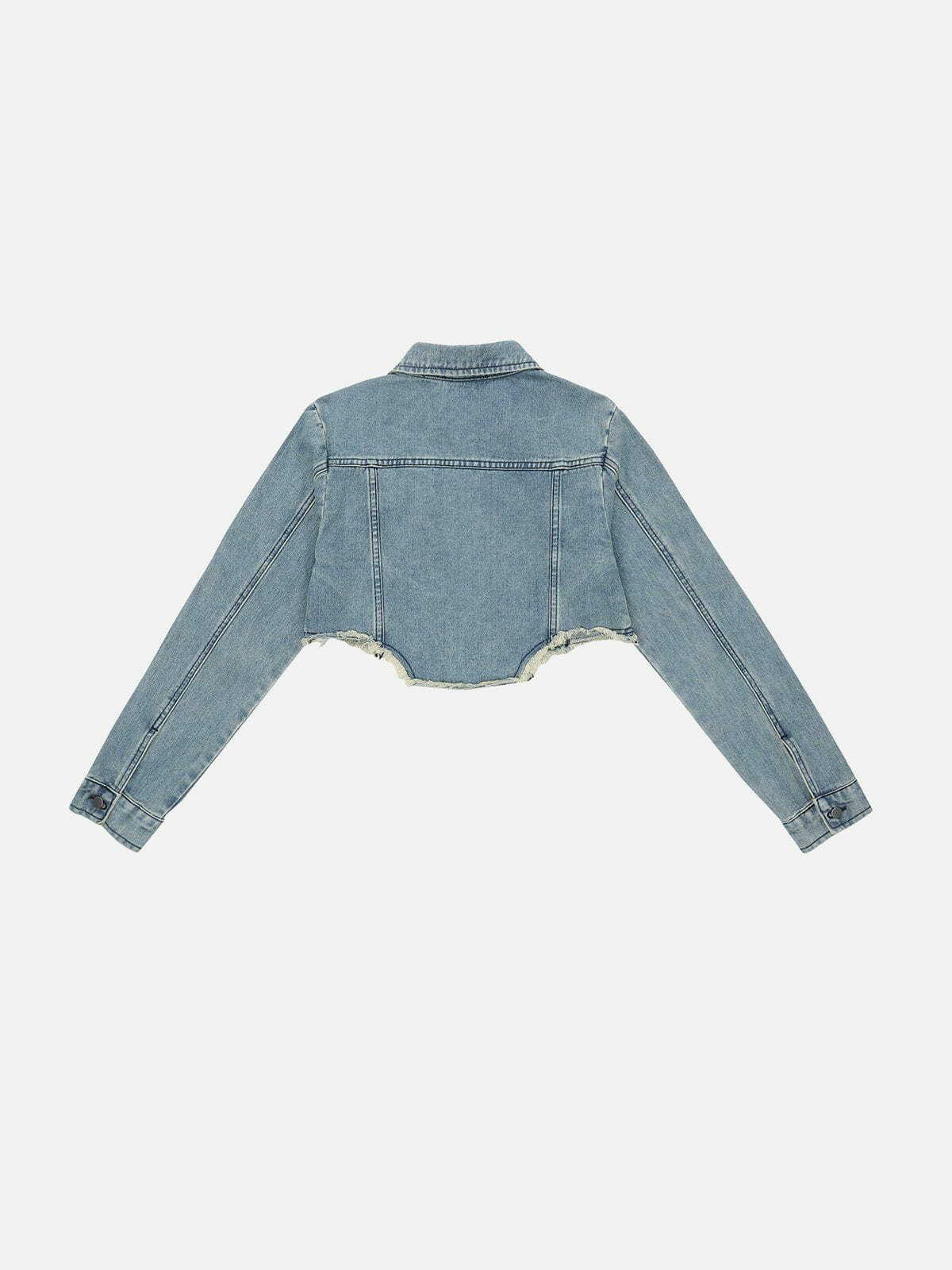 Y2K Lace-Up Denim Jacket: Retro Grunge Style for Summer Outfits & 90s Party Vibes