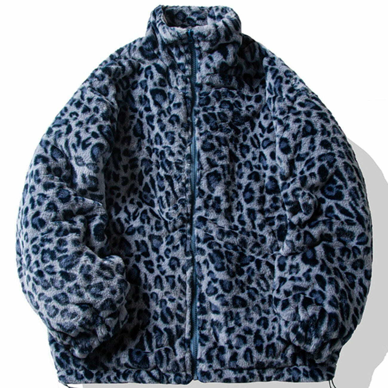 Y2K Leopard Print Plush Winter Coat - Retro Grunge Style for Y2K Outfits & Parties