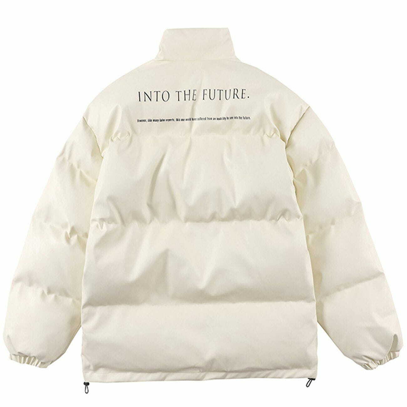 Y2K Letter Print Puffer Jacket - Retro 90s Grunge Style for Summer Parties & Outfits