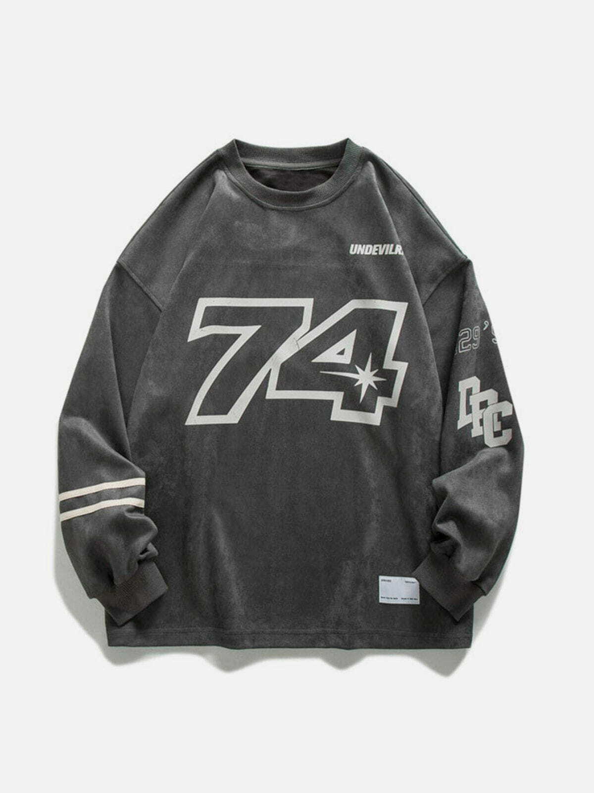 Y2K Lettered Sweatshirt: Retro 90s Grunge Style for Summer Parties & Casual Outfits