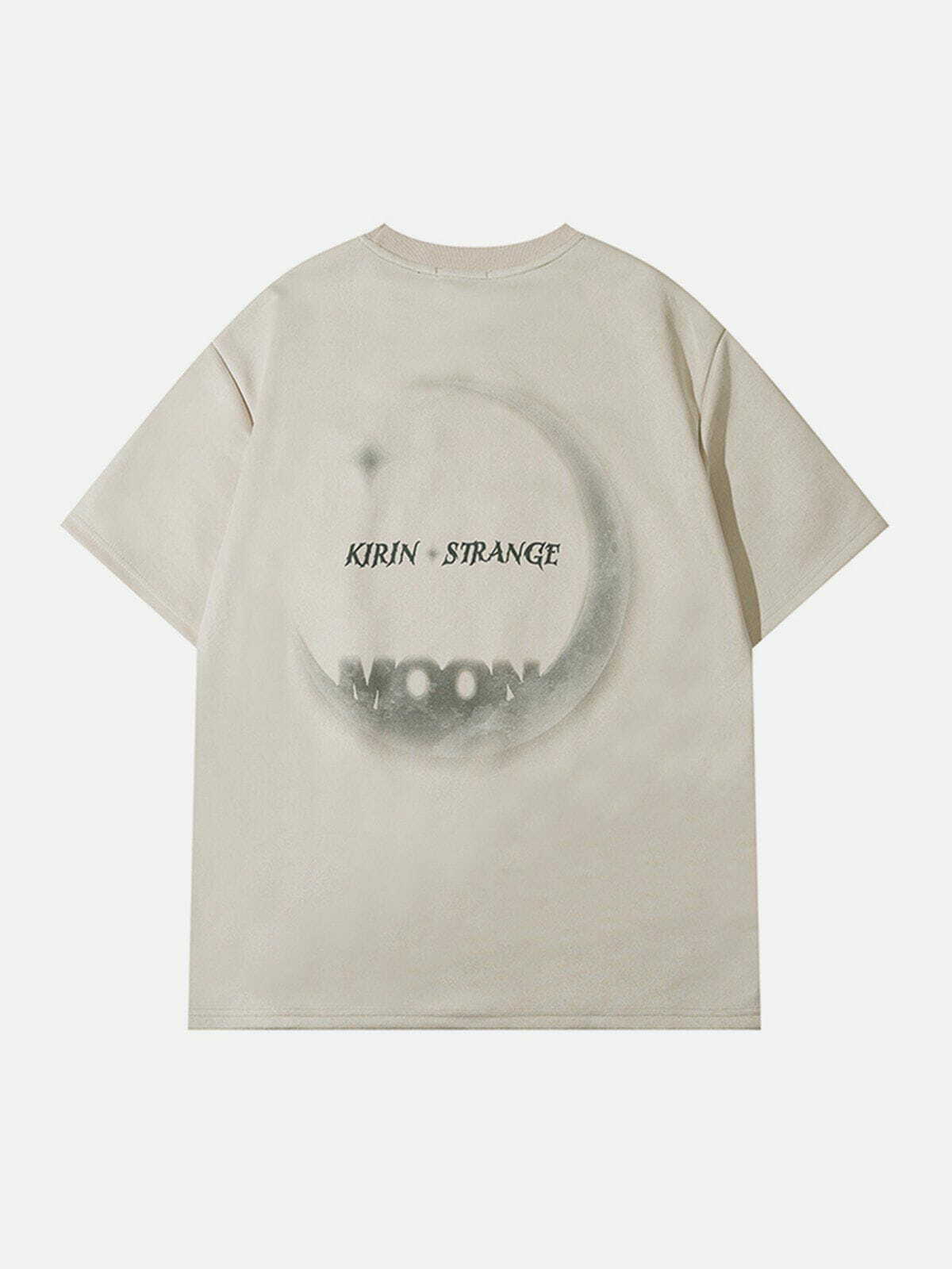 Y2K Moon Graphic Tee - Retro 90s Grunge Top for Summer Parties & Casual Outfits