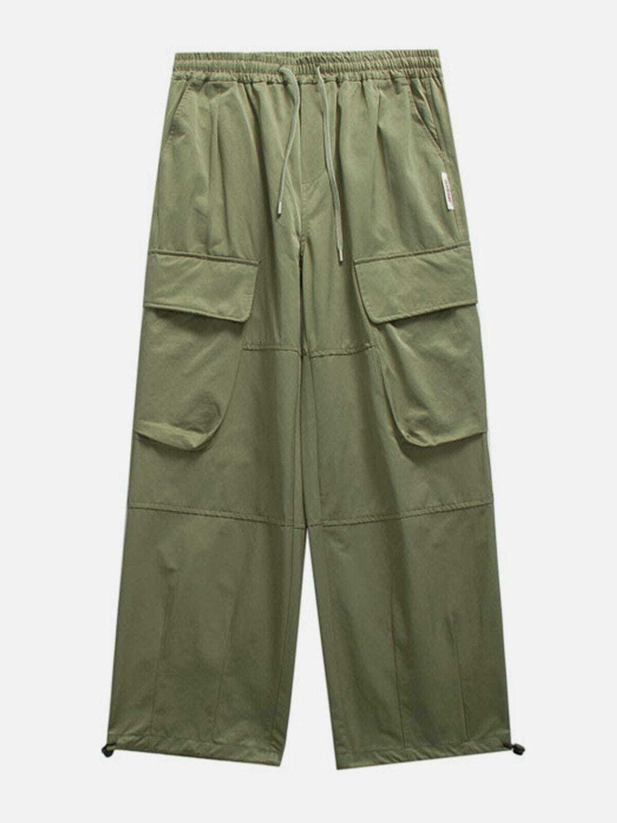 Y2K Multi-Pocket Cargo Pants - Retro 90s Grunge Outfit for Summer Parties & Festivals