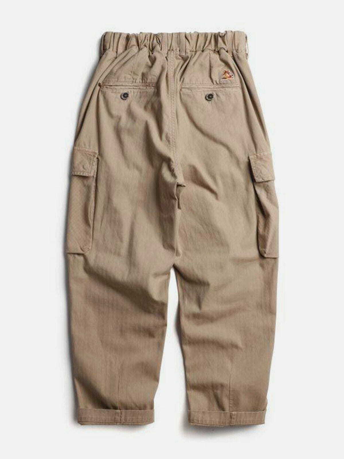 Y2K Multi-Pocket Cargo Pants - Retro 90s Grunge Outfit for Summer Parties & Festivals