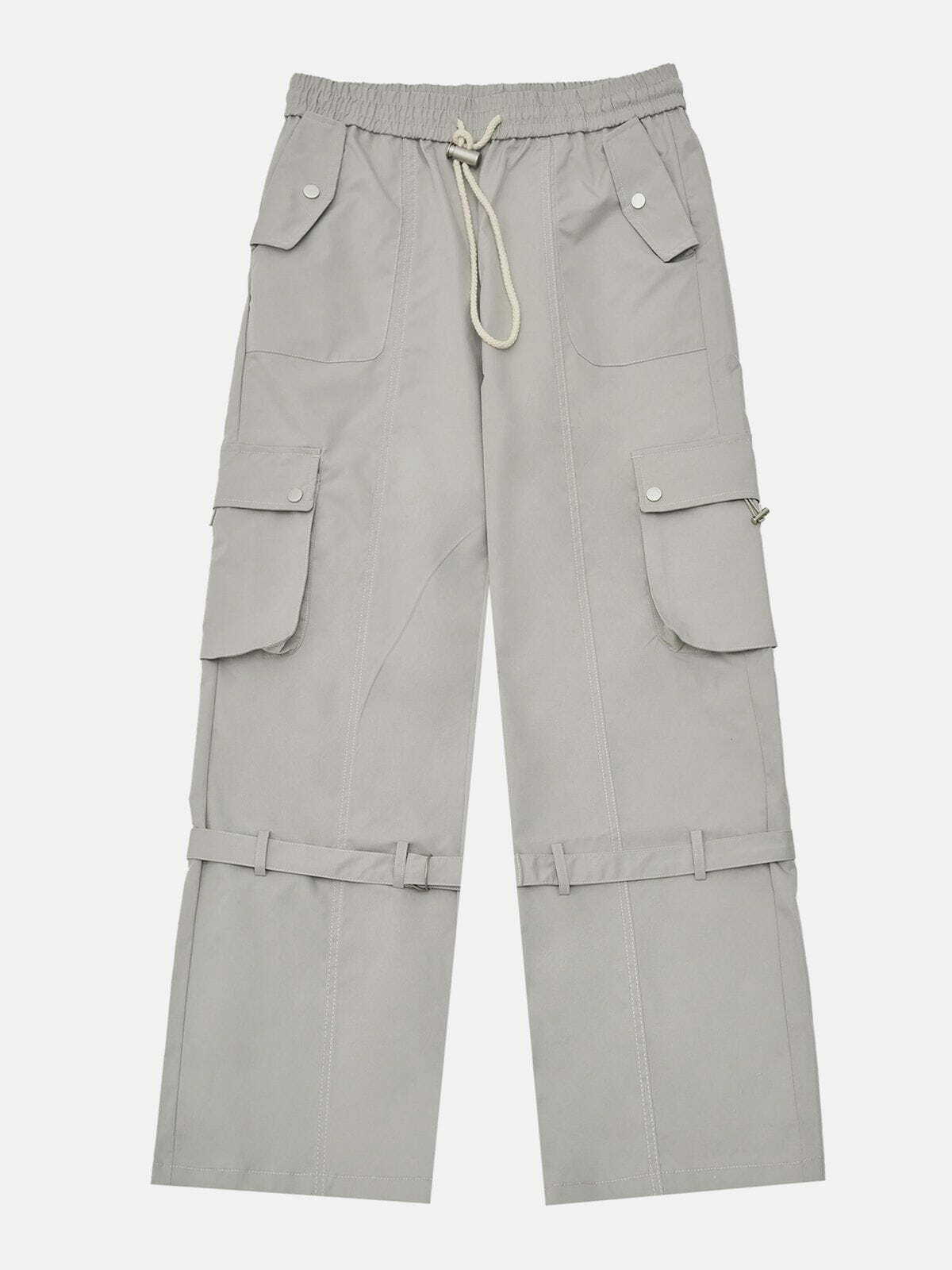 Y2K Multi-Pocket Cargo Pants - Retro 90s Grunge Outfit for Summer Parties & Festivals