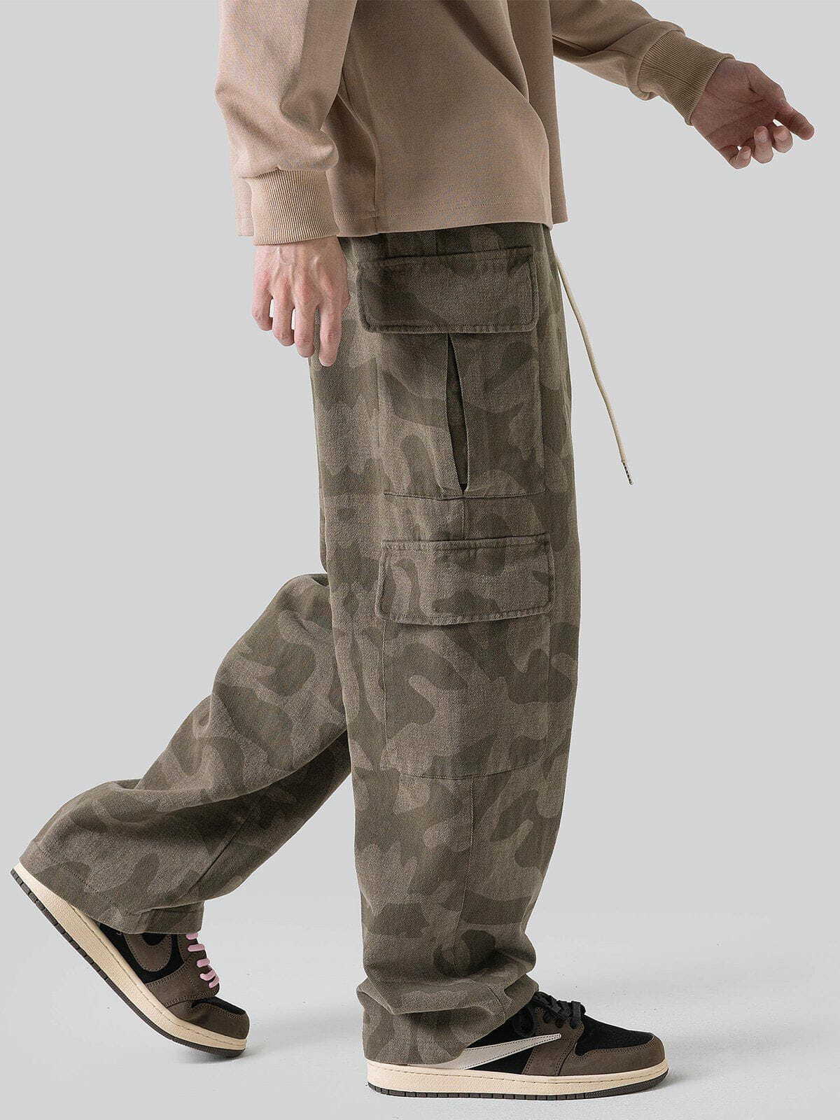 Y2K Multi-Pocket Cargo Pants - Retro 90s Grunge Style for Summer Outfits & Parties