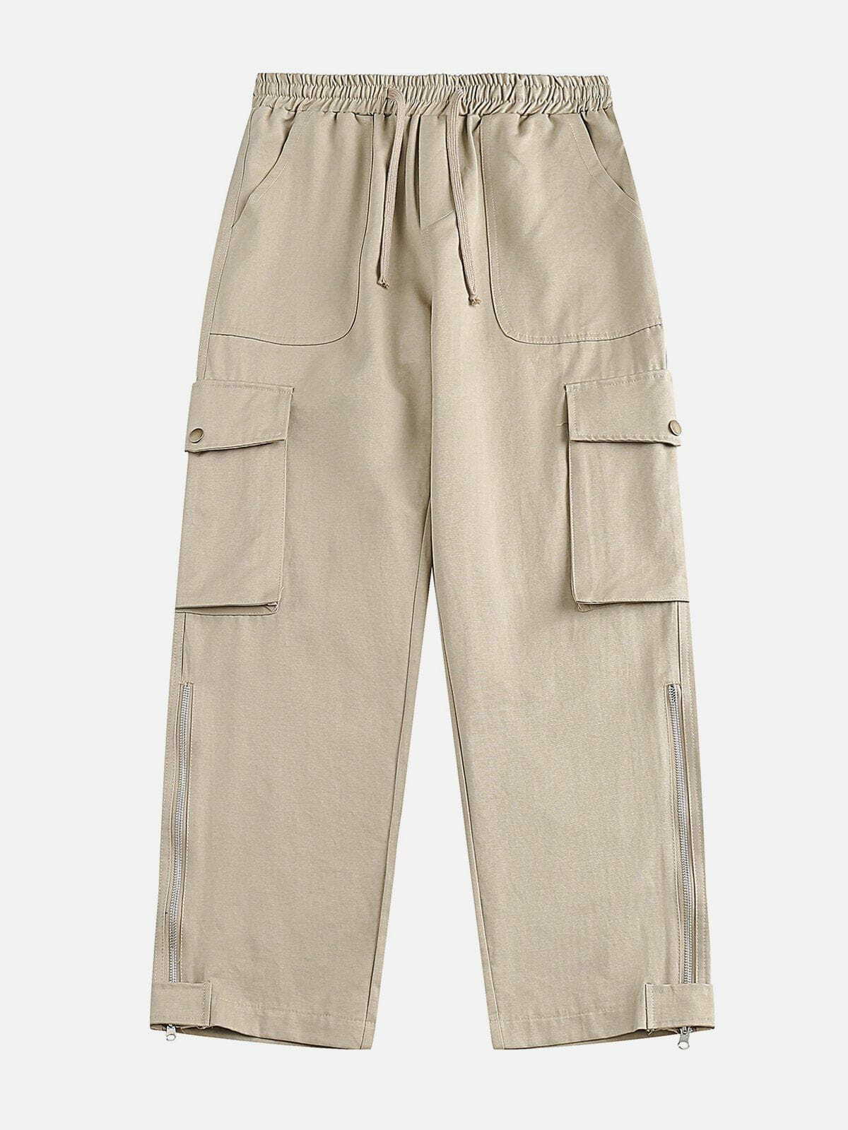 Y2K Multi-Pocket Cargo Pants - Retro 90s Grunge Style for Summer Outfits & Parties