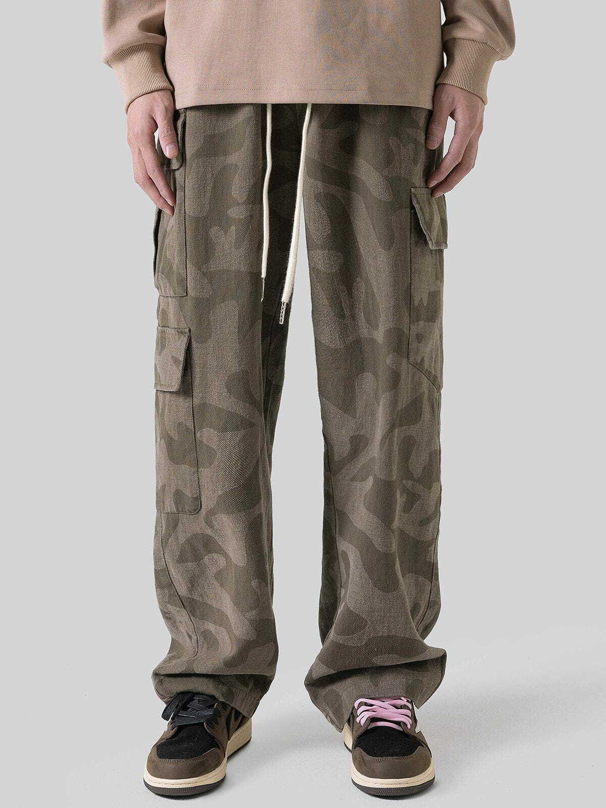 Y2K Multi-Pocket Cargo Pants - Retro 90s Grunge Style for Summer Outfits & Parties