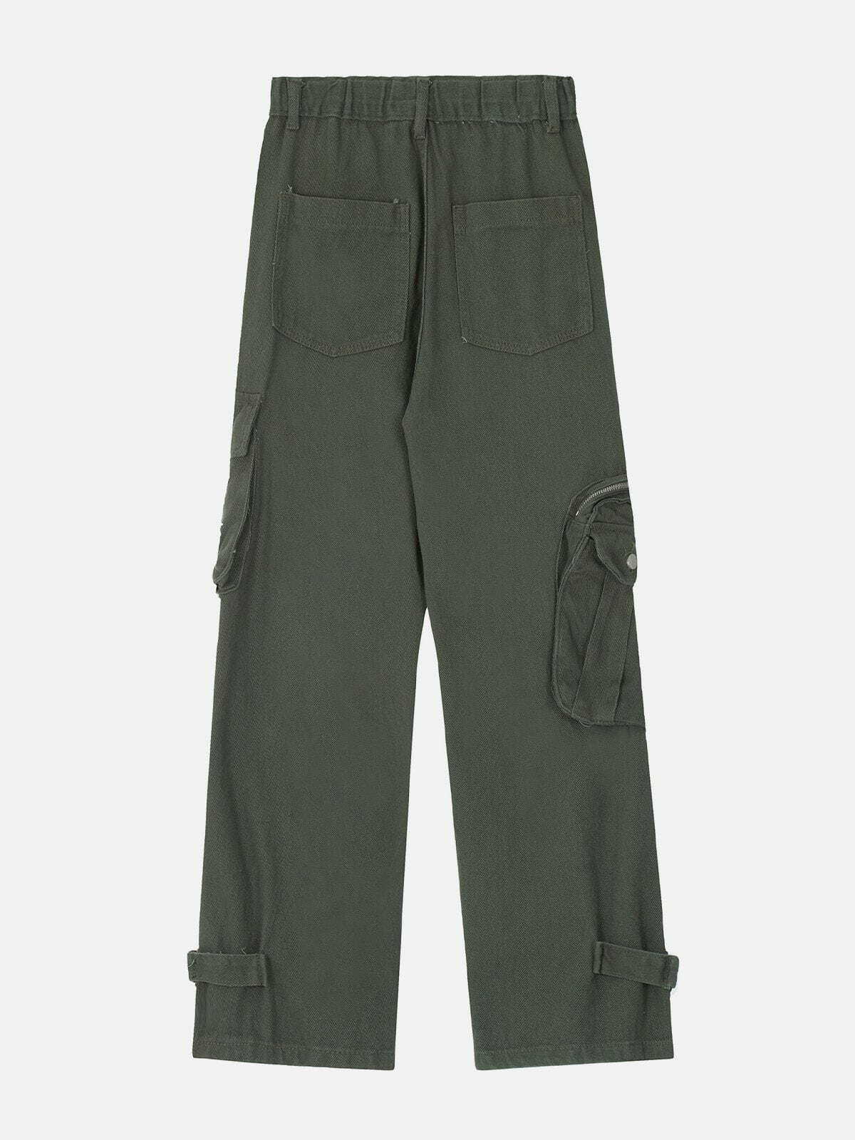 Y2K Multi-Pocket Cargo Pants: Retro 90s Grunge Outfit for Summer Parties & Festivals