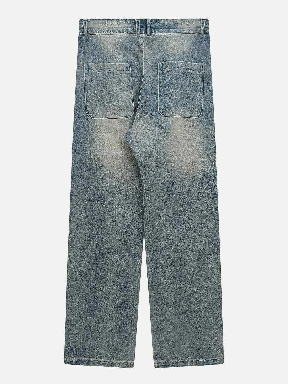 Y2K Multi-Pocket Jeans: Retro 90s Grunge Outfit for Summer Parties & Casual Looks