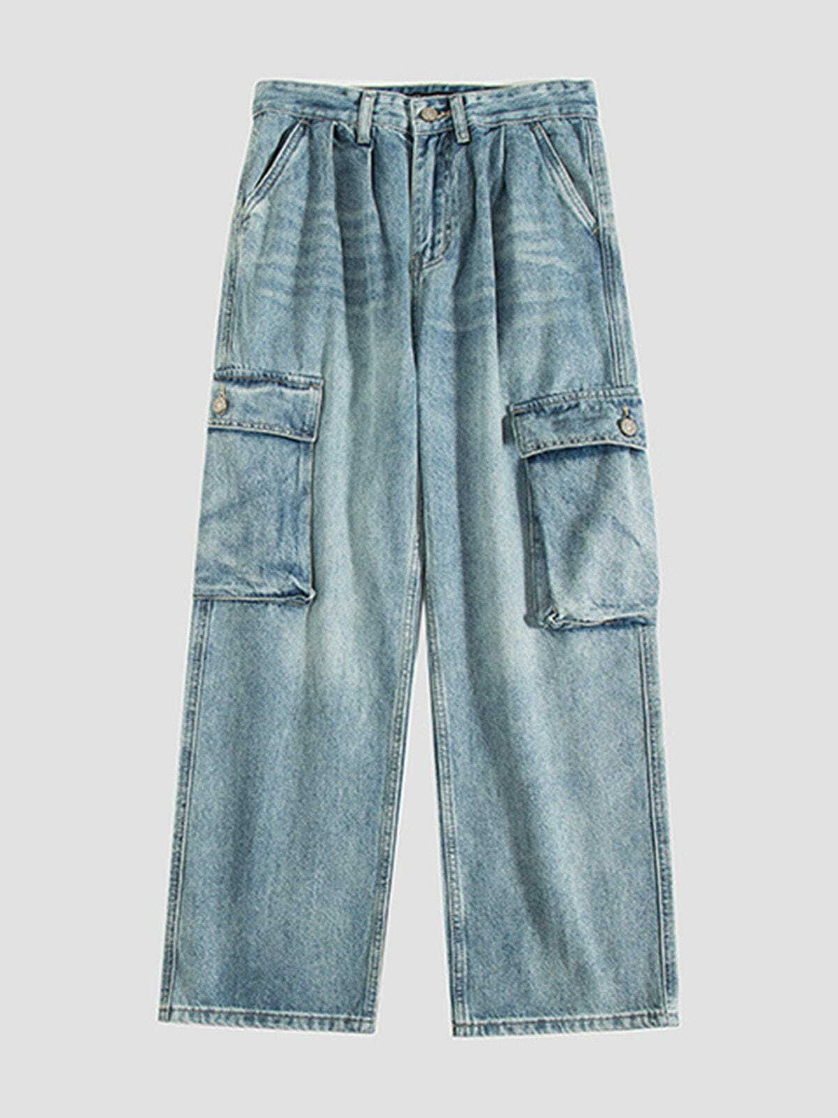 Y2K Multi-Pocket Jeans: Retro 90s Grunge Outfit for Summer Parties & Club Looks