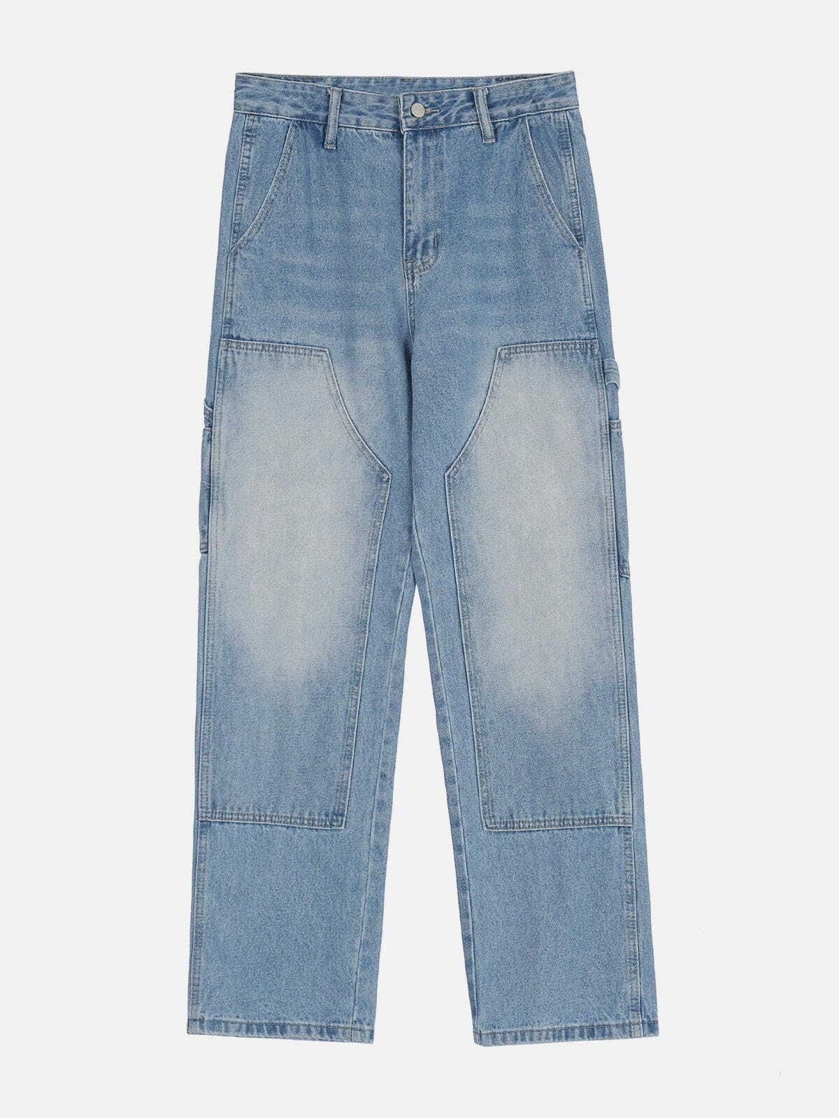 Y2K Multi-Pocket Jeans: Retro 90s Grunge Outfit for Summer Parties & Club Looks