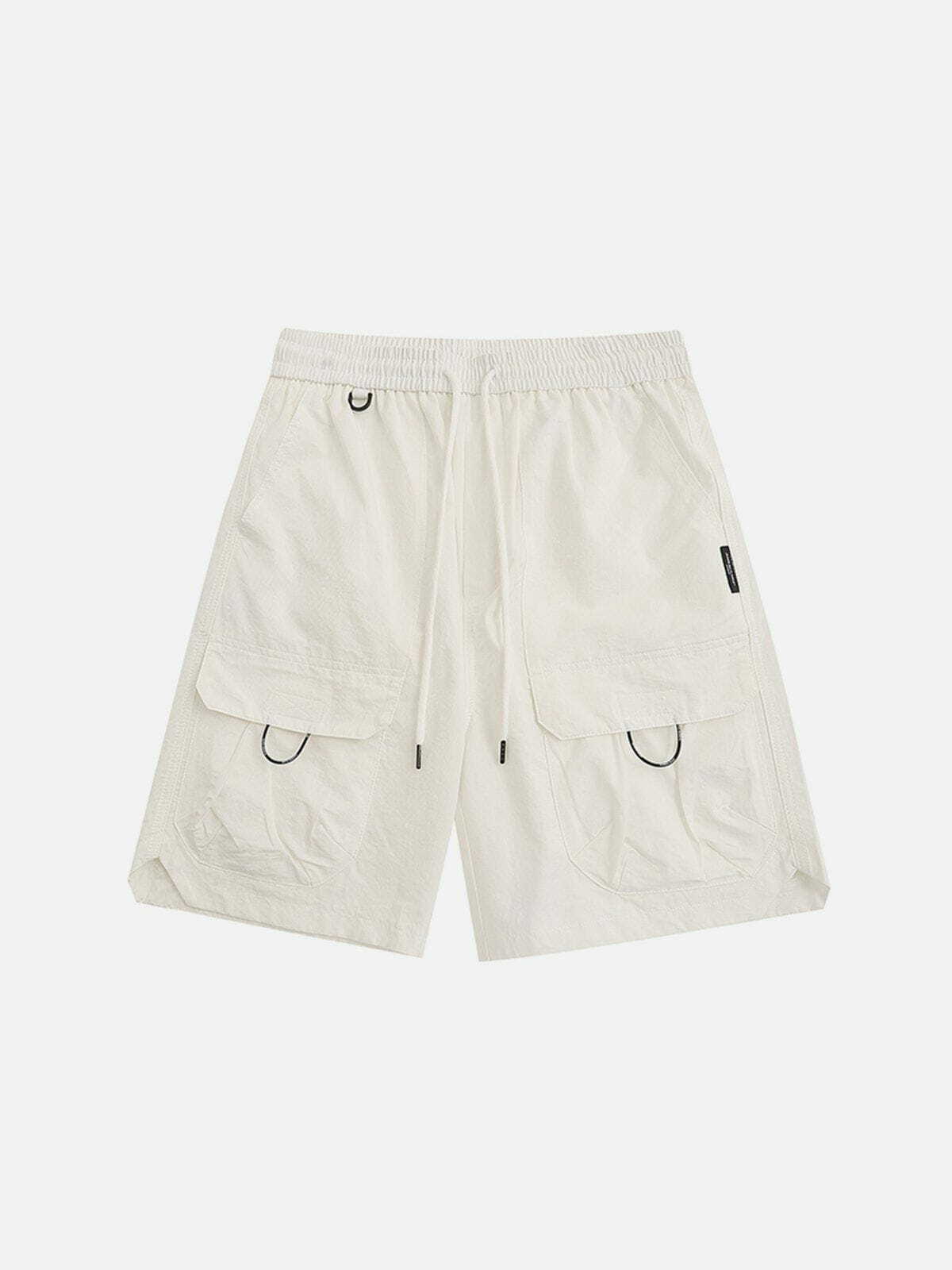 Y2K Multi-Pocket Shorts: Retro 90s Grunge Outfit for Summer Parties & Beach Vibes