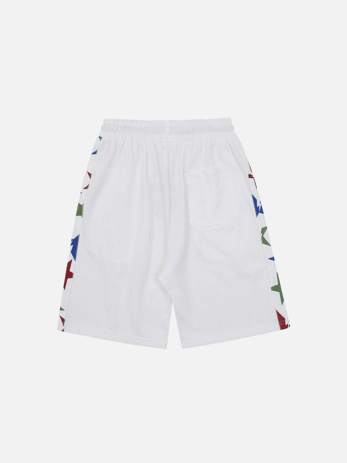 Y2K Multi Star Shorts - Retro 90s Grunge Outfit for Summer Parties & Beach Vibes