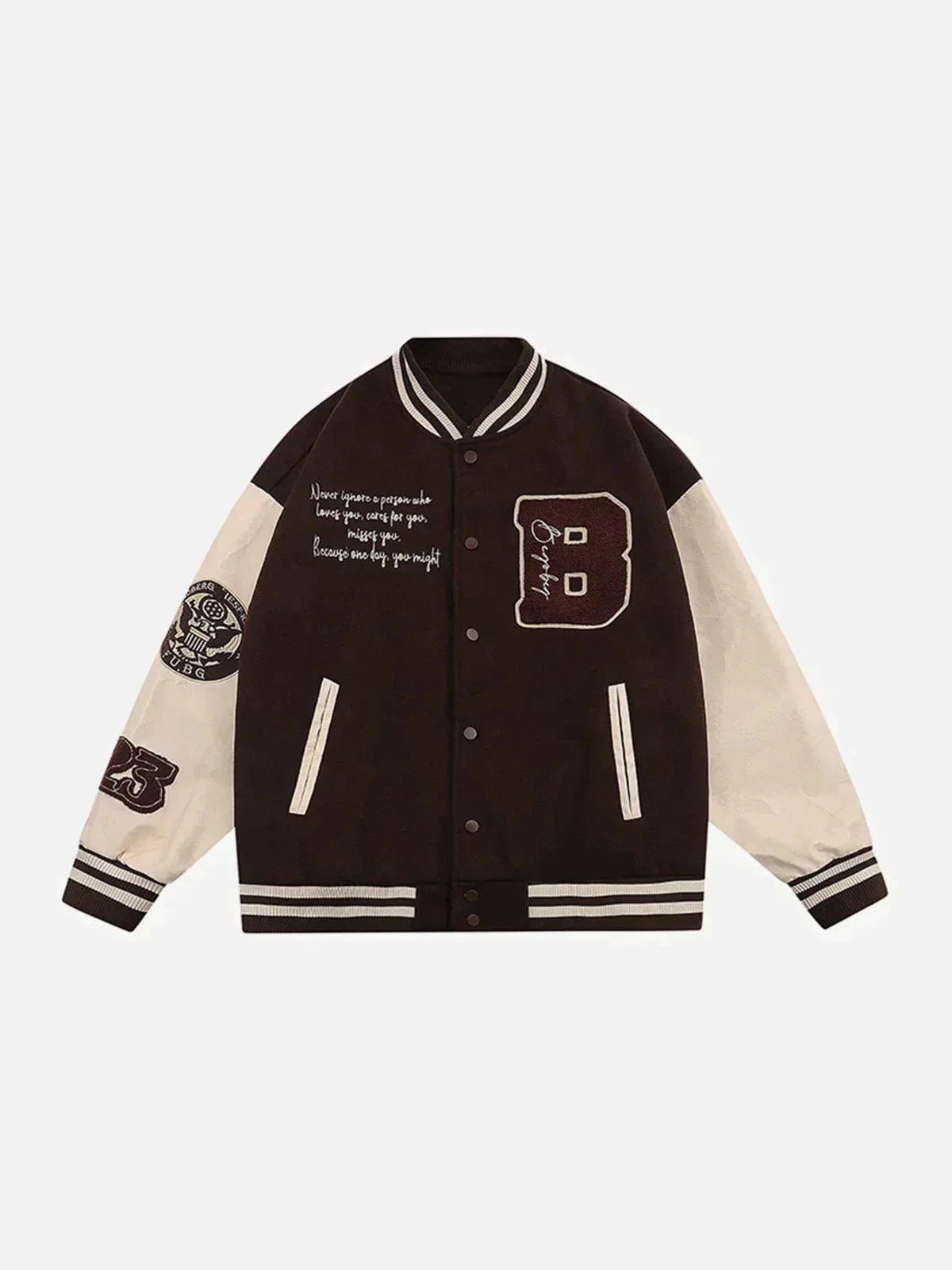 Y2K Patch Embroidered Badge Varsity Jacket - Retro 90s Grunge Summer Outfit Essential