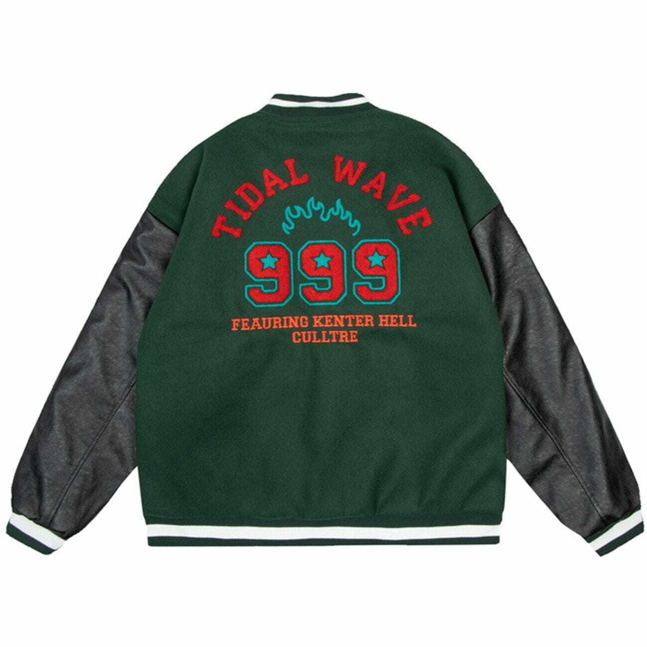 Y2K Patch Embroidered Varsity Jacket - Retro 90s Grunge Outfit for Summer Parties