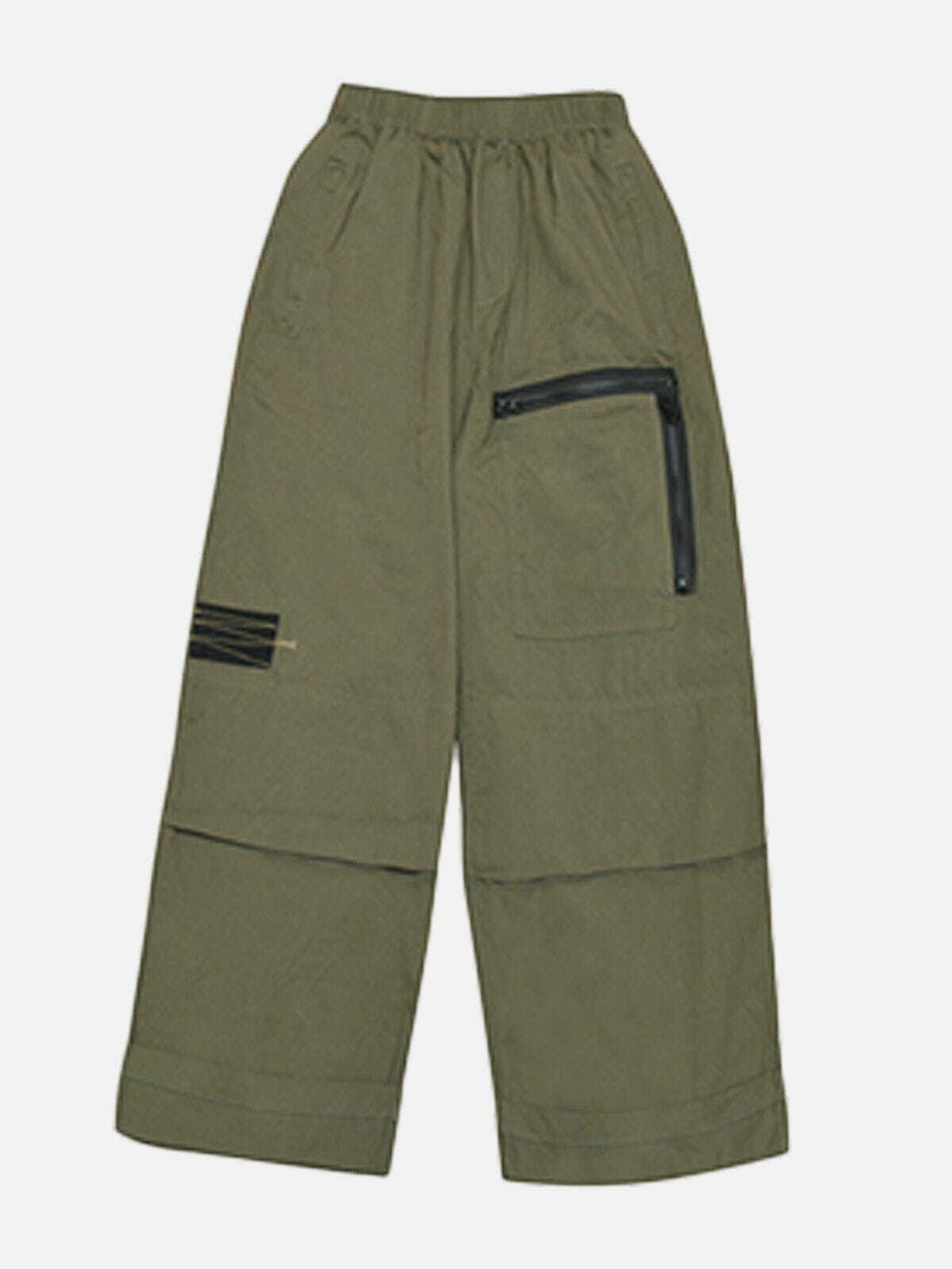 Y2K Patchwork Cargo Pants - Retro 90s Grunge Outfit for Summer Parties & Festivals