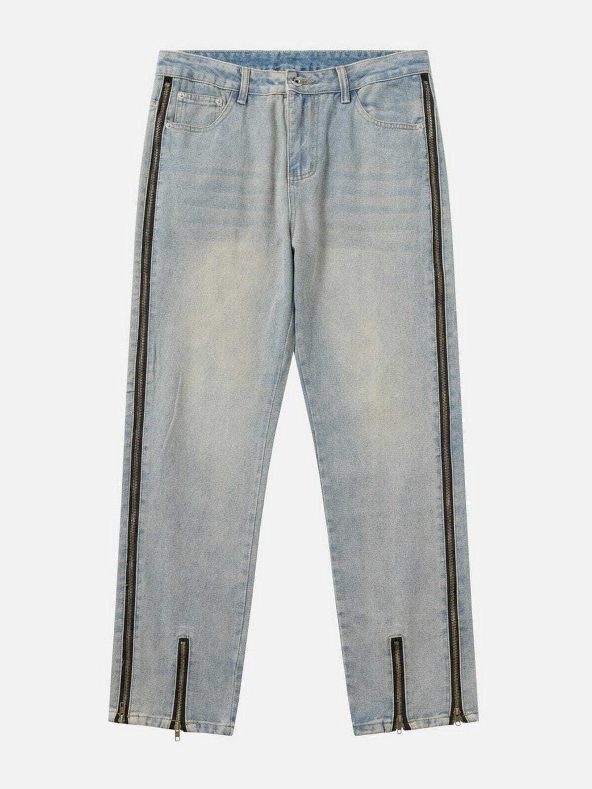 Y2K Patchwork Jeans - Retro 90s Grunge Outfit for Summer Parties & Club Nights