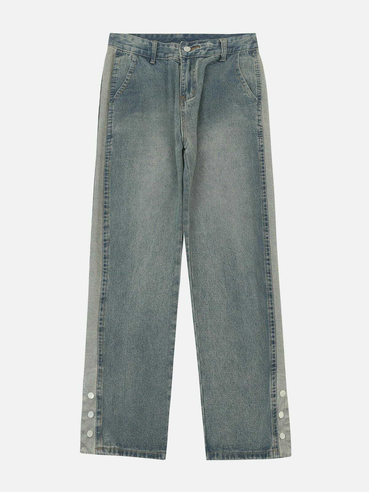 Y2K Patchwork Jeans: Retro 90s Grunge Outfit for Summer Parties & Club Looks