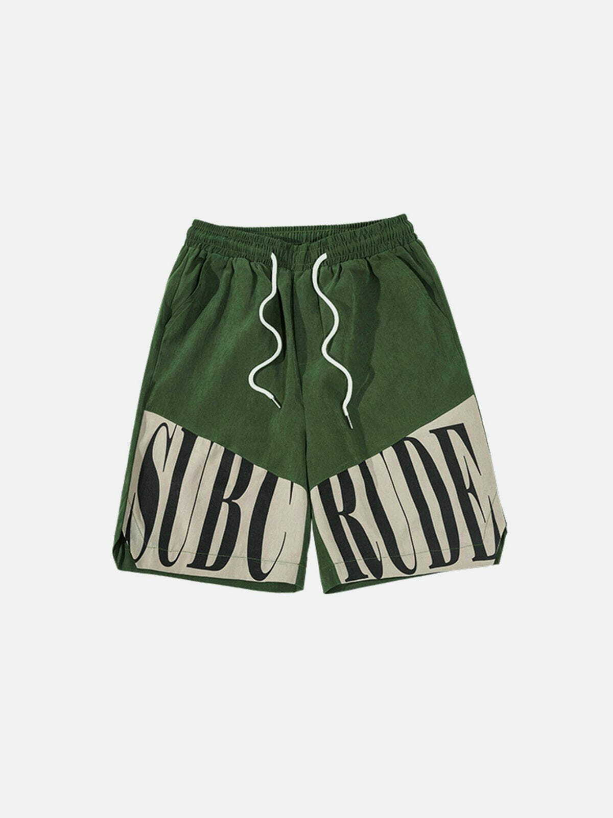 Y2K Patchwork Shorts: Retro 90s Grunge Outfit for Summer Parties & Beach Vibes