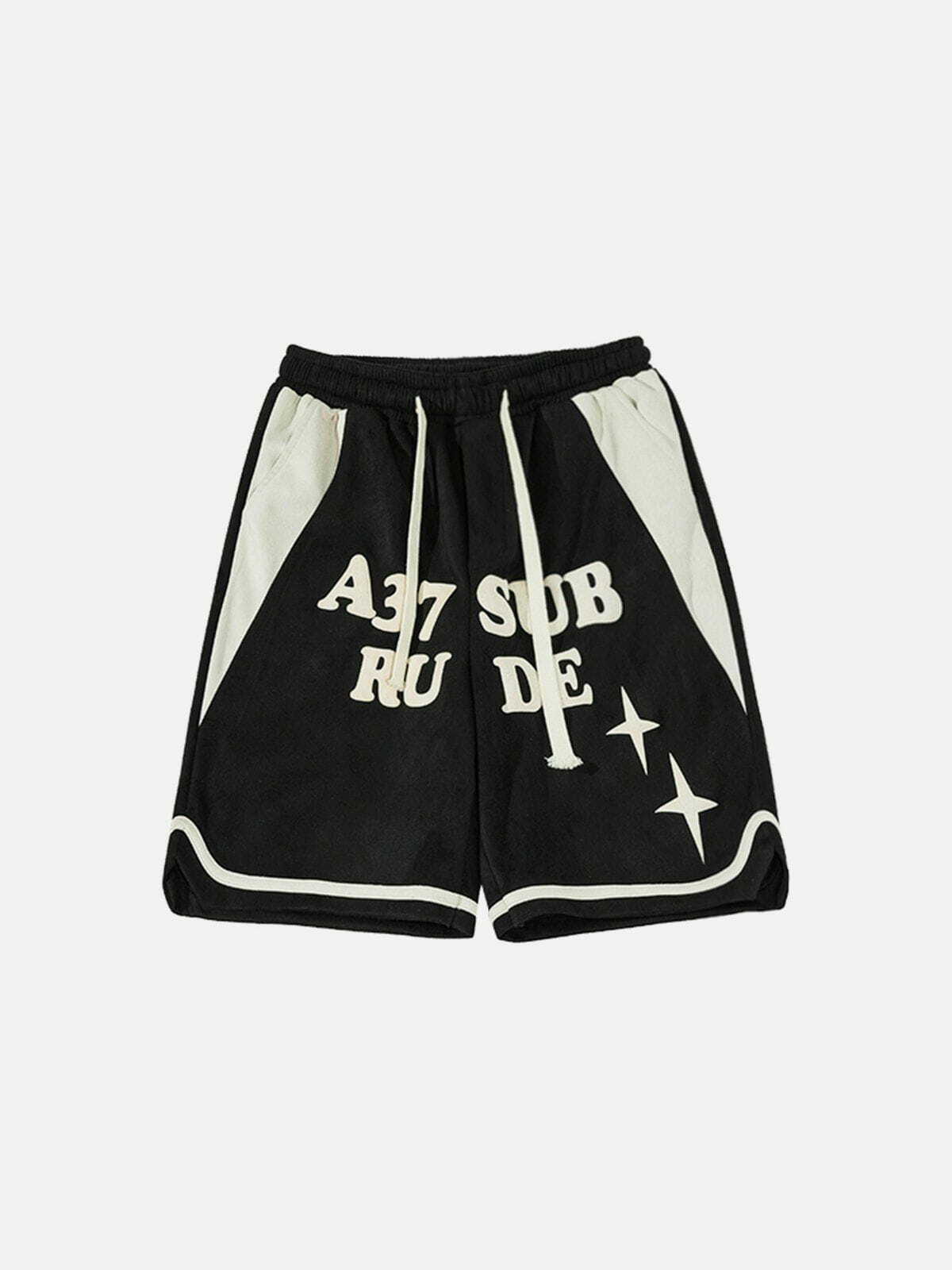 Y2K Patchwork Shorts: Retro 90s Grunge Summer Outfit for Y2K Party & Club Vibes