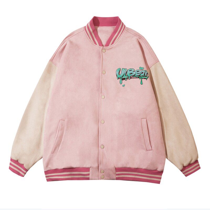 Y2K Pink ULBear Jacket - Retro Grunge Summer Outfit, 90s Party Style, Y2K Fashion Essential