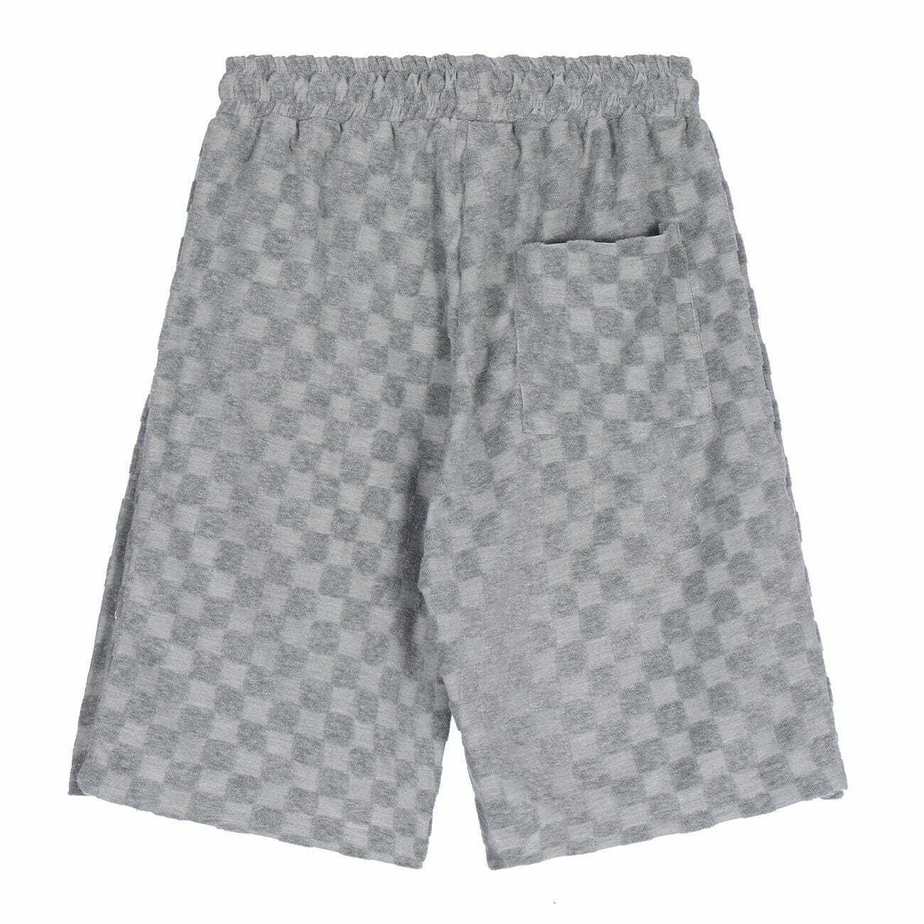 Y2K Plaid Drawstring Shorts - Retro 90s Grunge Summer Outfit for Y2K Vibes