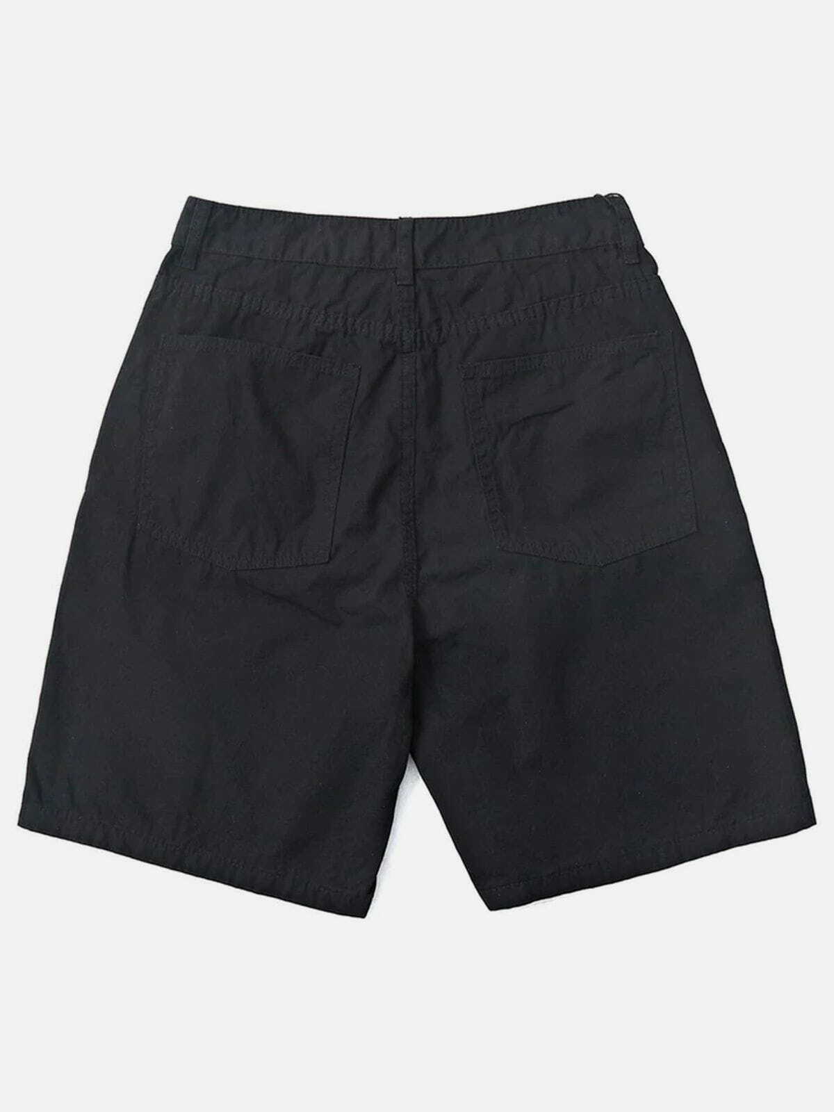 Y2K Pocket Simple Shorts: Retro 90s Grunge Summer Outfit for Y2K Party & Beach Vibes