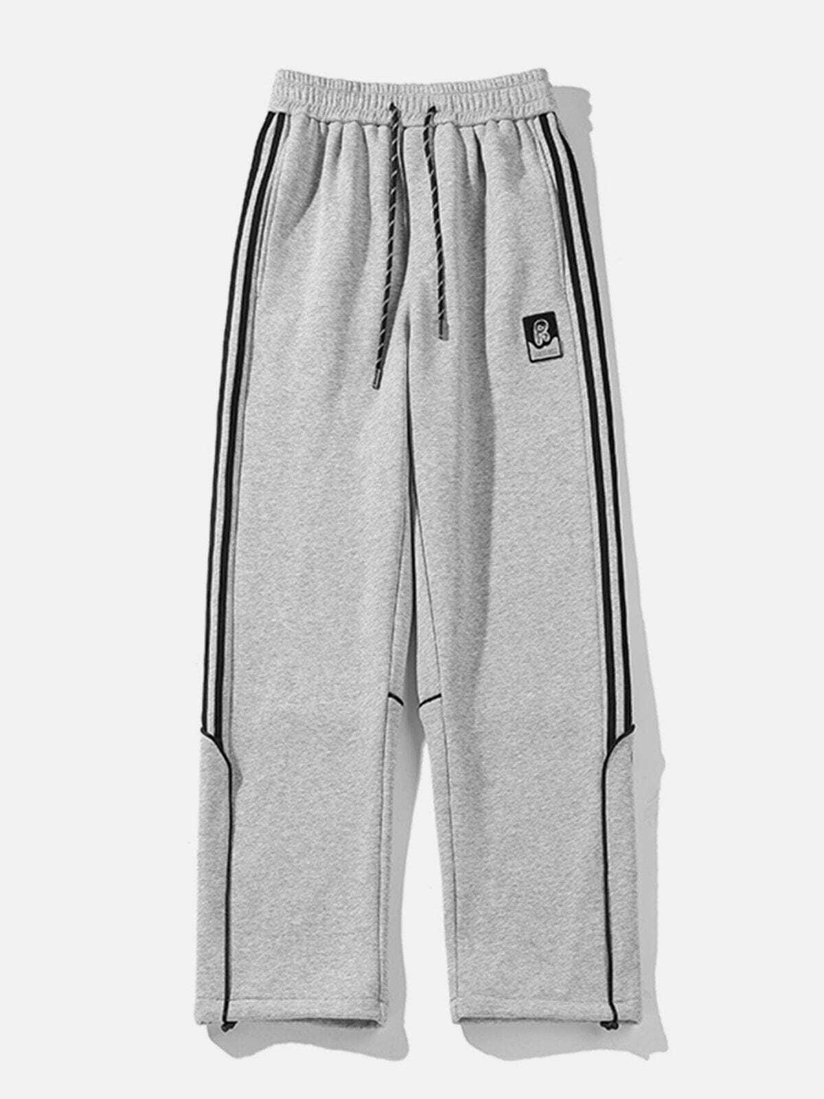 Y2K Side Stripe Sweatpants - Retro 90s Grunge Outfit for Summer Parties & Casual Looks