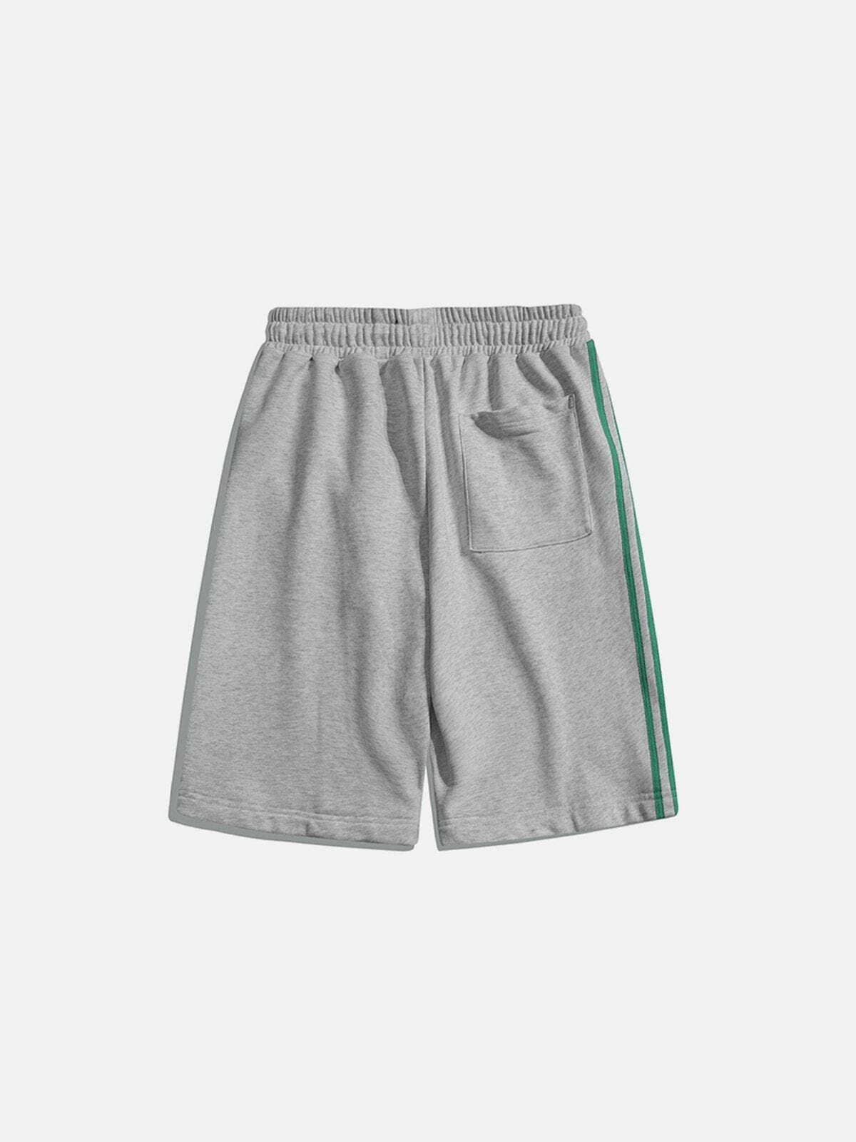 Y2K Side Stripes Shorts: Retro 90s Grunge Outfit for Summer Parties & Beach Vibes