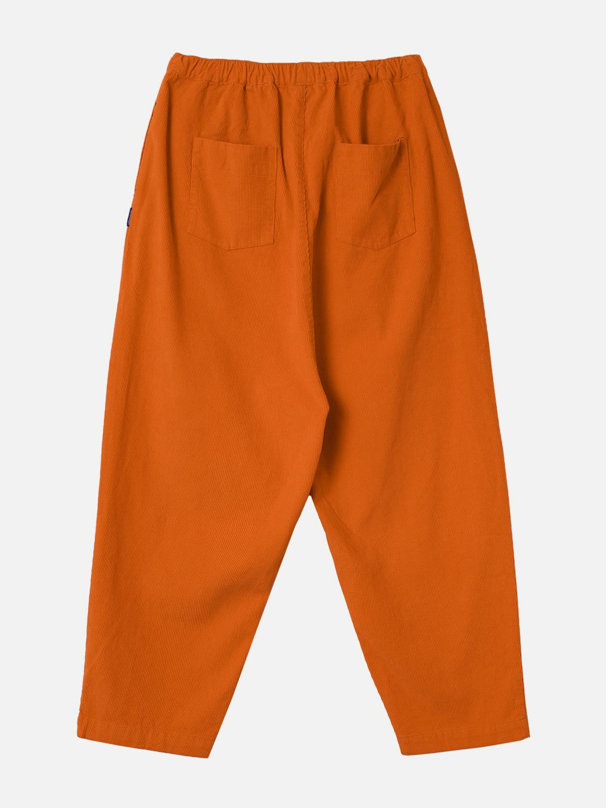 Y2K Solid Color Corduroy Pants - Retro 90s Grunge Outfit for Summer Parties & Casual Looks