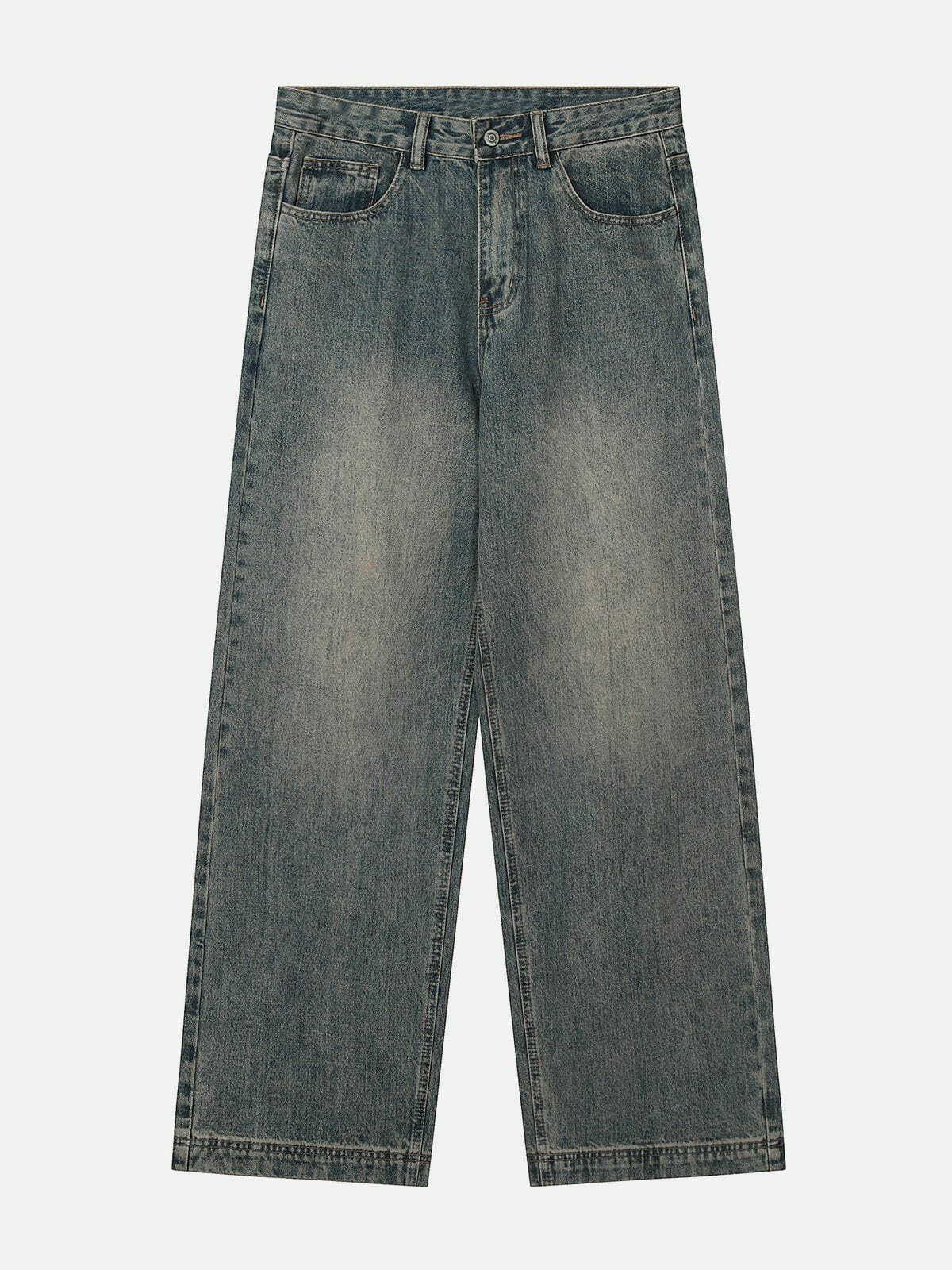 Y2K Solid Color Jeans: Retro 90s Grunge Outfit Essential for Summer Parties & Clubbing