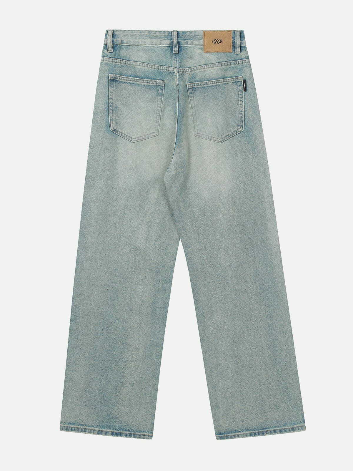 Y2K Solid Color Jeans: Retro 90s Grunge Outfit Essential for Summer Parties & Clubbing