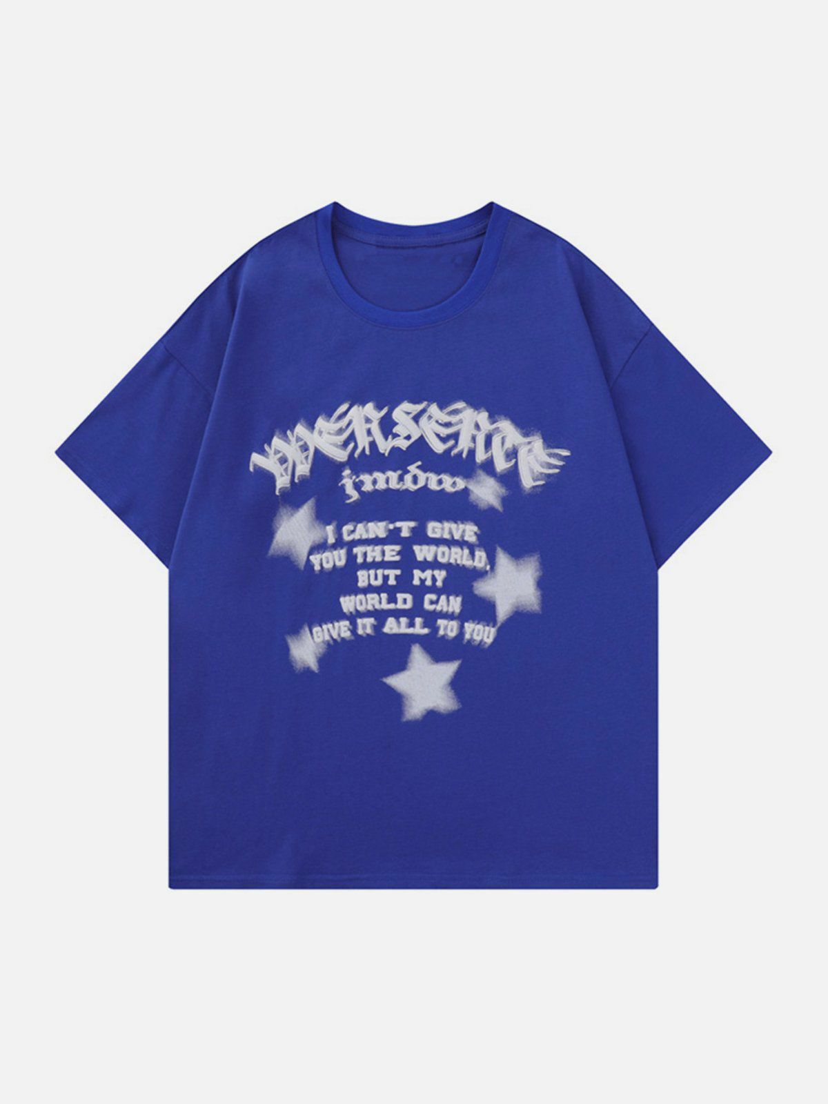 Y2K Star Gradient Print Tee - Retro 90s Grunge Top for Summer Party Outfits