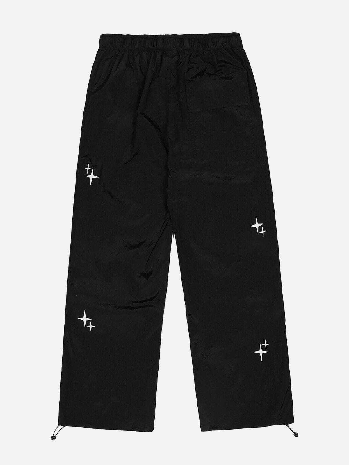 Y2K Star Print Casual Pants - Retro 90s Grunge Outfit for Summer Parties & Beach Vibes