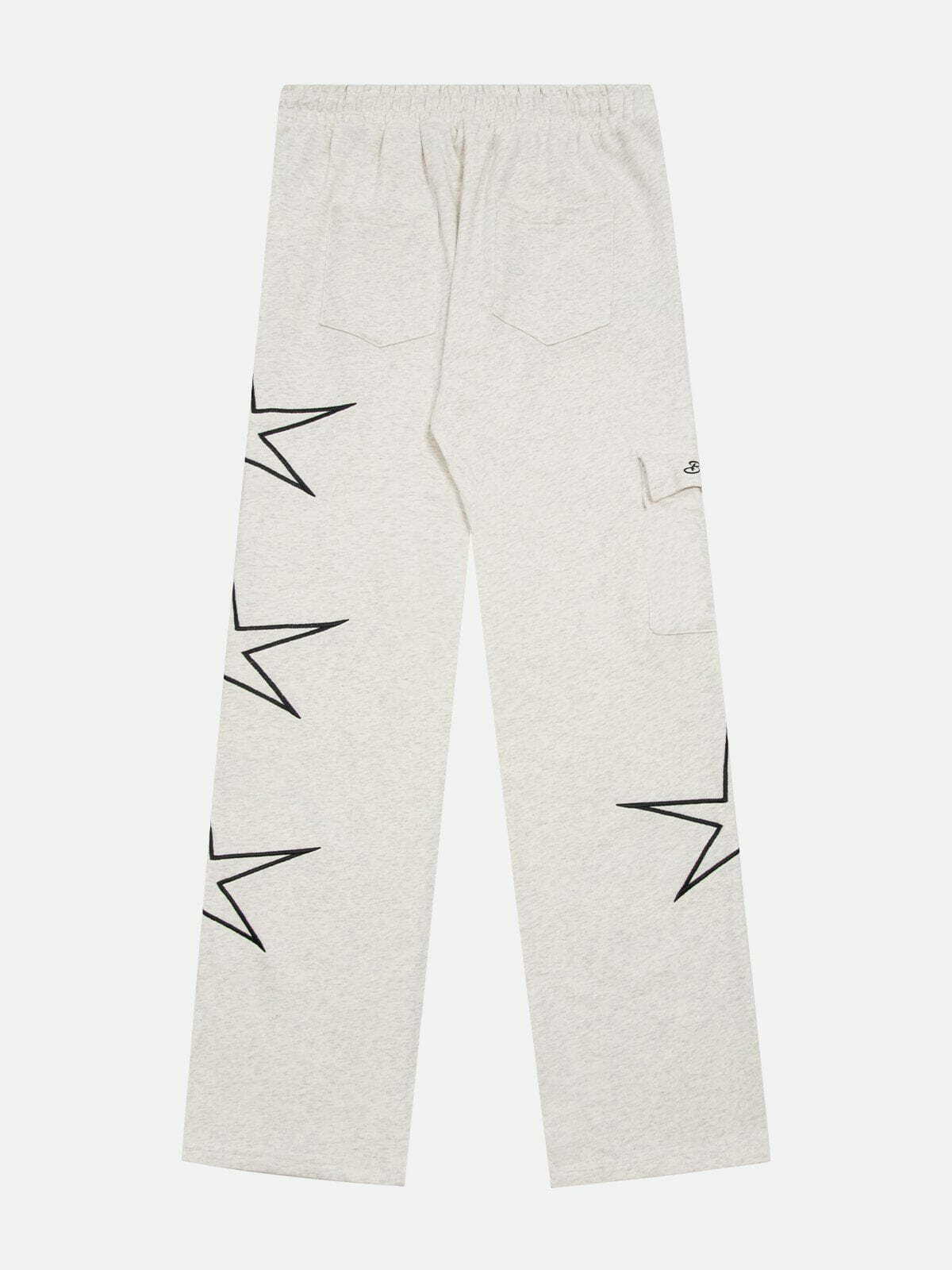 Y2K Star Print Sweatpants - Retro 90s Grunge Outfit for Summer Parties & Casual Wear