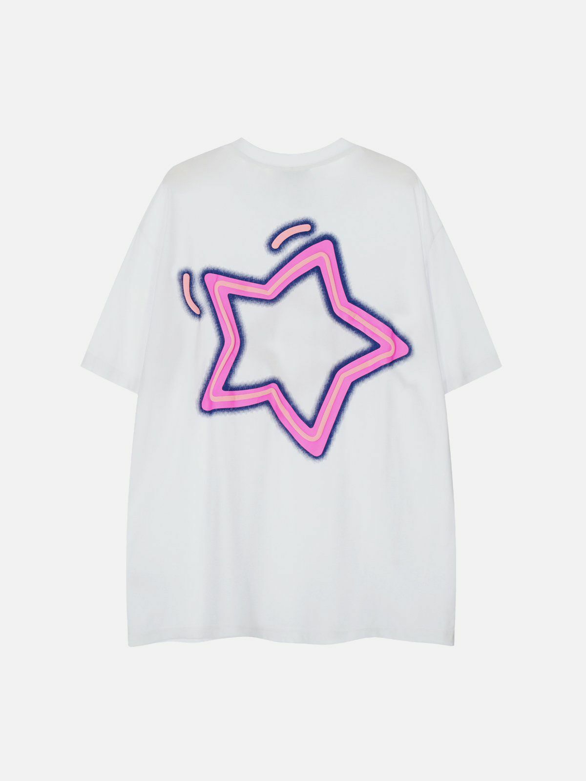 Y2K Star Print Tee - Retro 90s Grunge Top for Summer Outfits & Party Looks