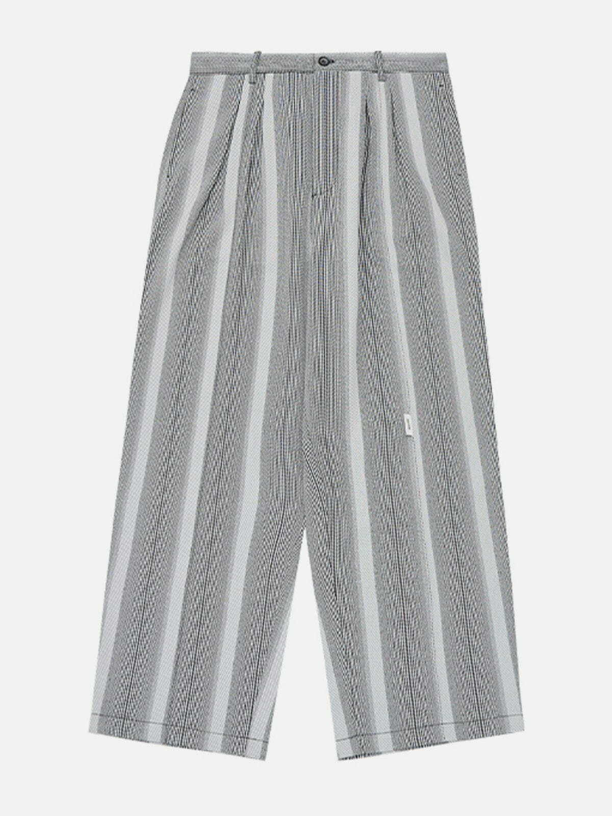 Y2K Striped Clashing Colors Pants - Retro 90s Grunge Outfit for Summer Parties