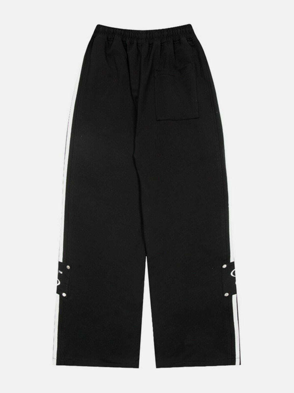 Y2K Striped Drawstring Sweatpants - Retro 90s Grunge Summer Outfit for Y2K Vibes