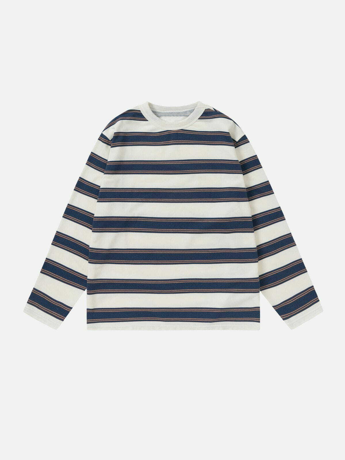 Y2K Striped Sweatshirt - Retro 90s Grunge Top for Summer Outfits & Party Looks