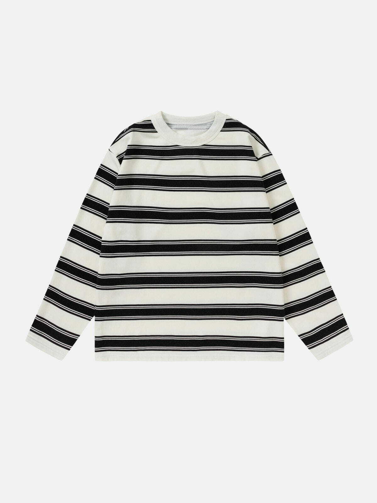 Y2K Striped Sweatshirt - Retro 90s Grunge Top for Summer Outfits & Party Looks