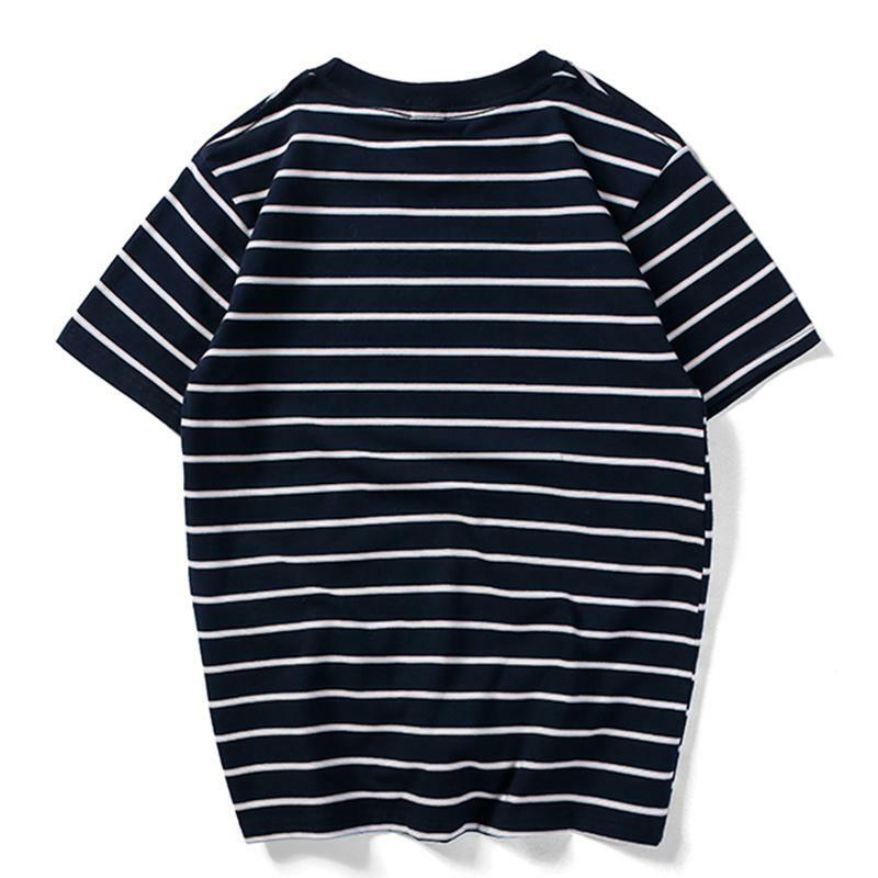 Y2K Stripes Tee - Retro 90s Grunge Top for Summer Outfits & Party Looks