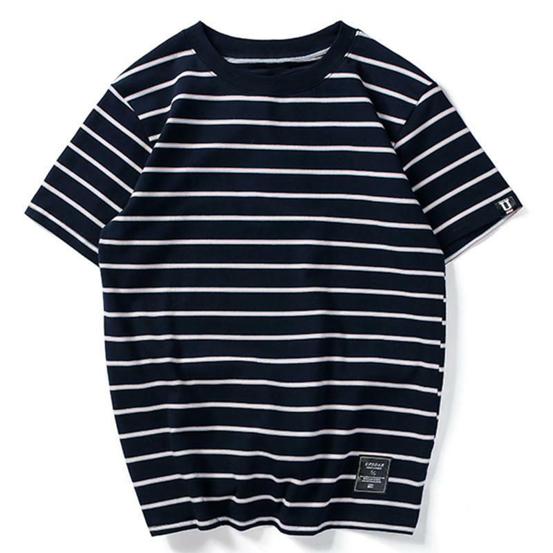 Y2K Stripes Tee - Retro 90s Grunge Top for Summer Outfits & Party Looks