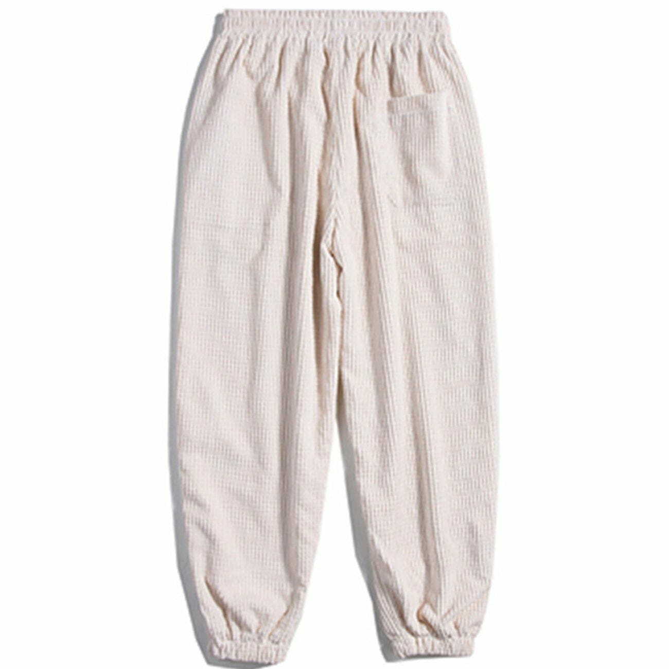 Y2K Summer Corduroy Joggers - Retro 90s Grunge Outfit for Y2K Fashion Lovers