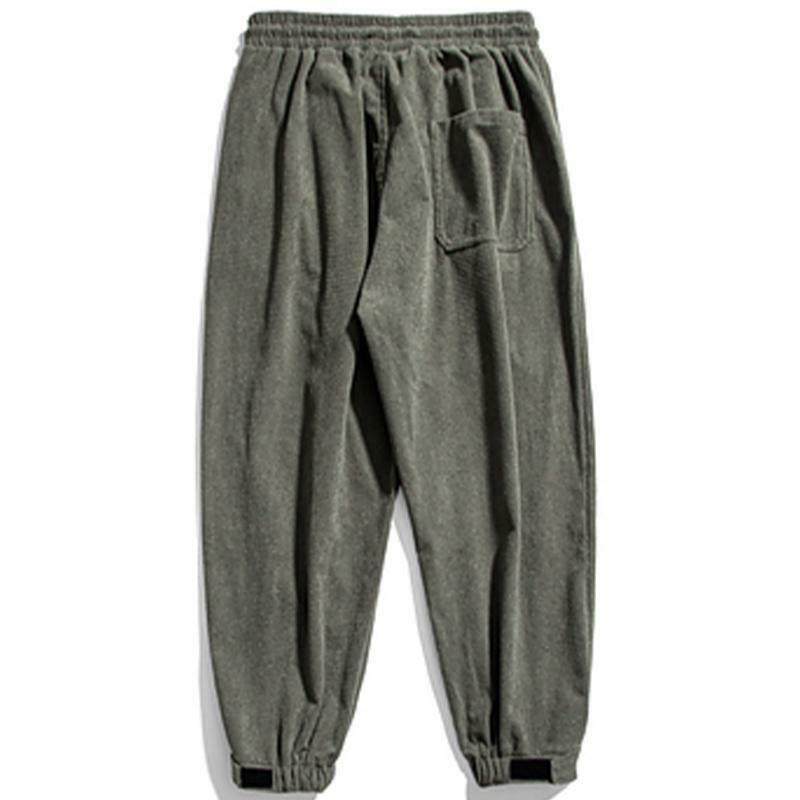 Y2K Summer Corduroy Joggers - Retro 90s Grunge Outfit for Y2K Fashion Lovers