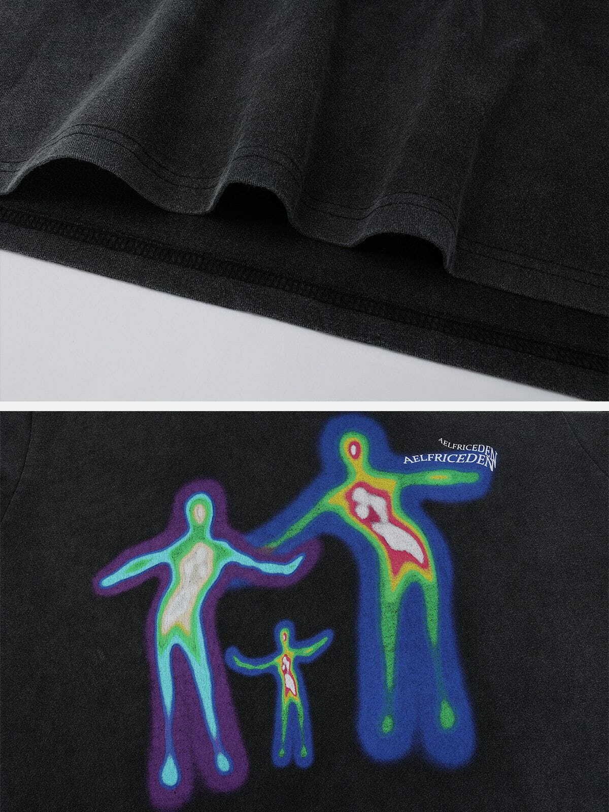 Y2K Thermal Imaging Print Tee - Retro 90s Grunge Top for Summer Party Outfits