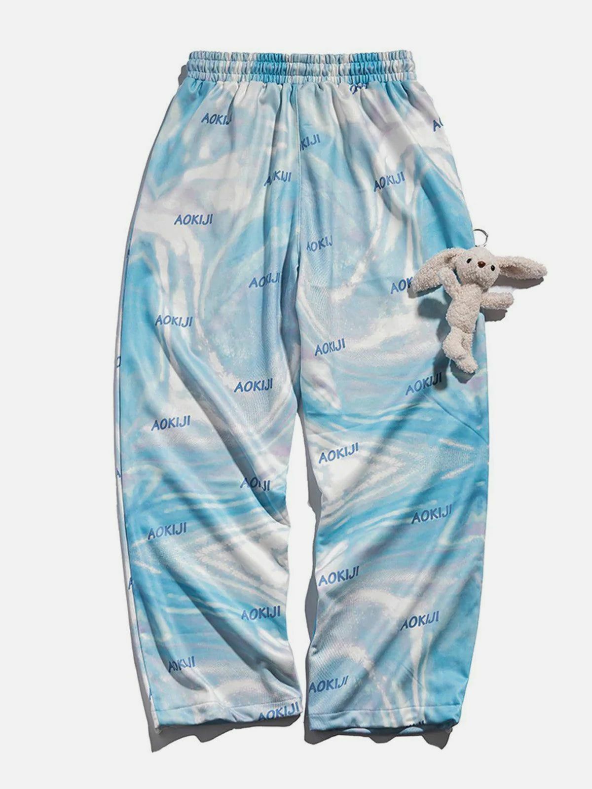 Y2K Tie-Dye Animal Pendant Pants - Retro Grunge Outfit for Summer Parties & Festivals