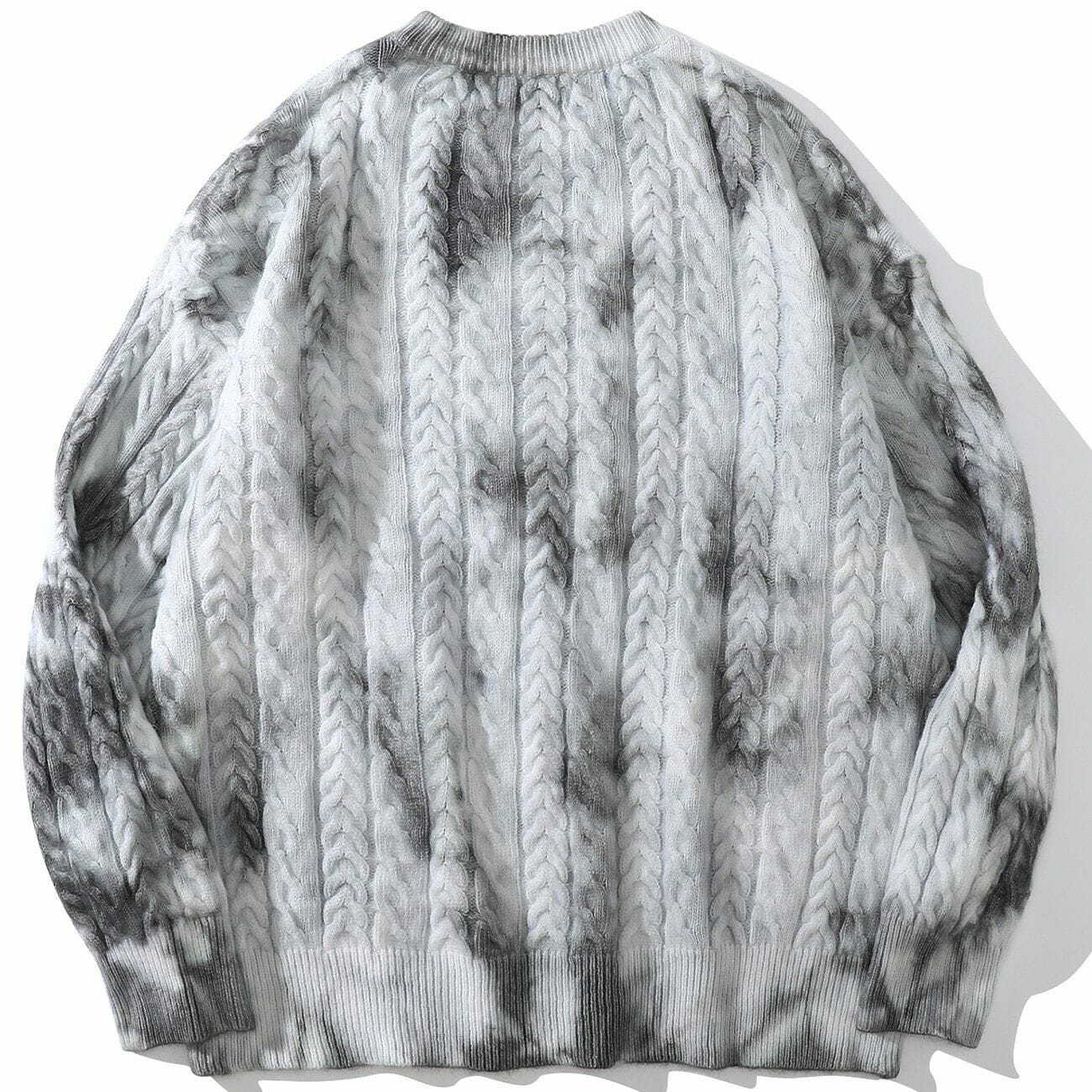 Y2K Tie Dye Knit Sweater - Retro 90s Grunge Top for Summer Parties & Casual Outfits